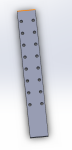 Figure 2 Aluminum Surface Leg (Solidworks)