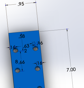 Figure 3. Aluminum Surface Leg Dimensions