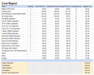 Final Cost Report